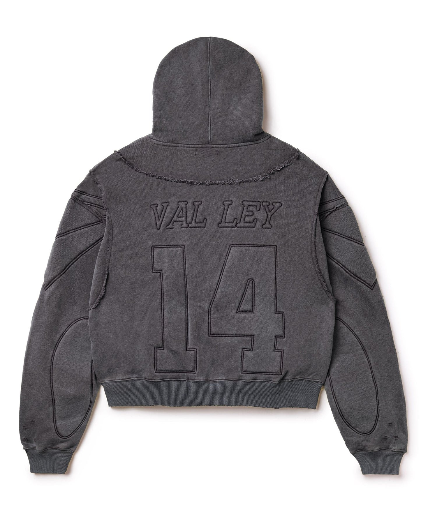 BLACK ARMOR ZIP UP HOODIE