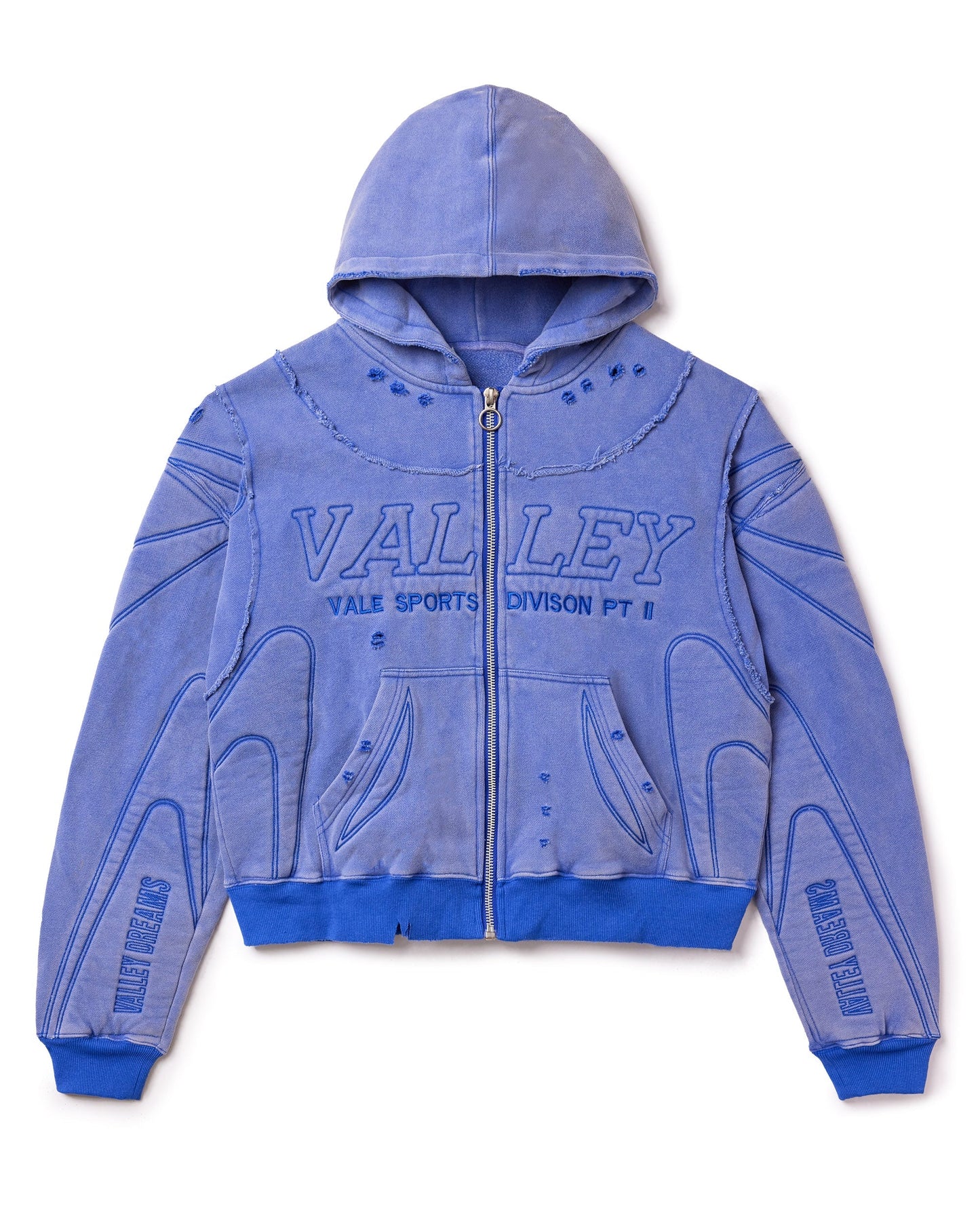 BLUE ARMOR ZIP UP HOODIE