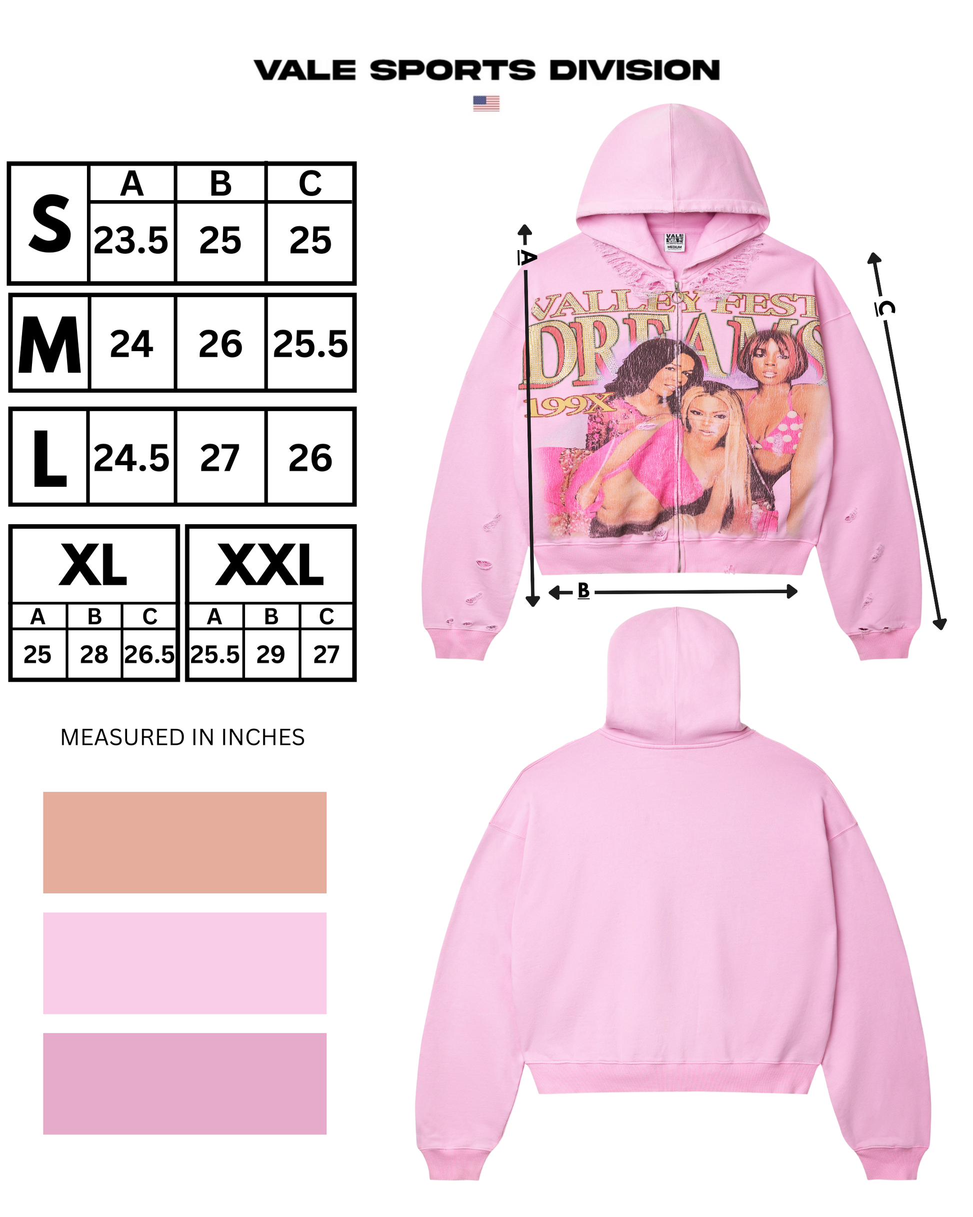 VALE FOREVER DREAMS ZIP UP HOODIE パーカー フーディ ピンク DREAMS ZIP UP HOODIE – Vale Houston Flagship
